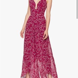 Finderskeepers Twilight Sleeveless V Neck Wide Leg Pink Jumpsuit